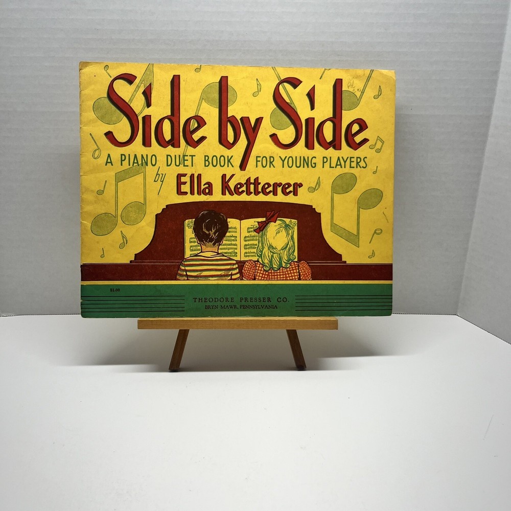 « Side by Side: A Piano Duet Book For Young Players » by Ella Ketterer 1940 USA
