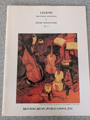 LEGEND Violin and Piano by Henre Wieniawski Op. 17 Masters Music Pub. Looks New