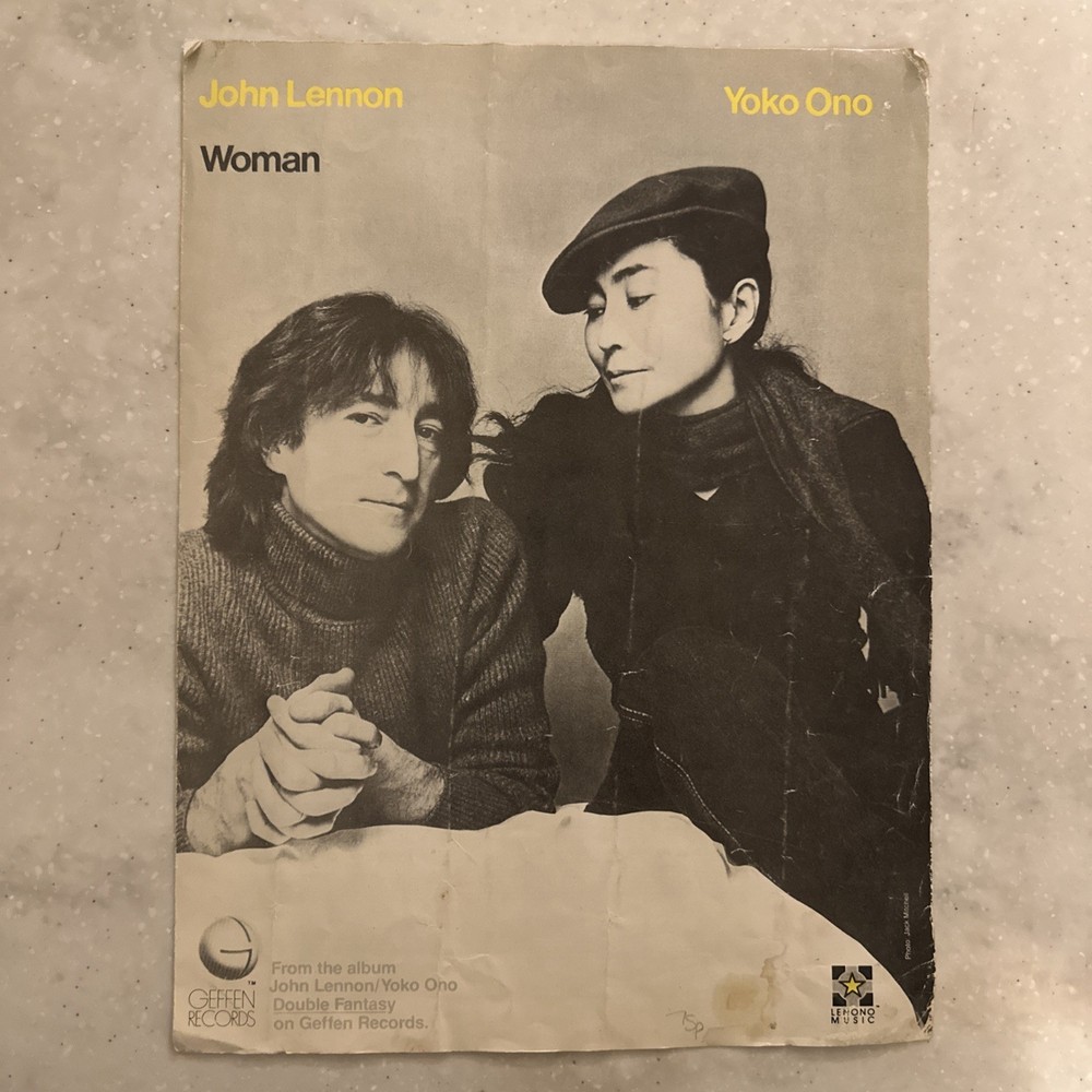 John Lennon Woman Sheet Music Guitar Piano Vocal Beatles Yoko Ono 1980 Song