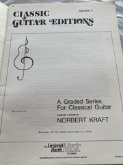 Vintage Classic Guitar Editions Grade 3 Norbert Kraft Sheet Music Song Book