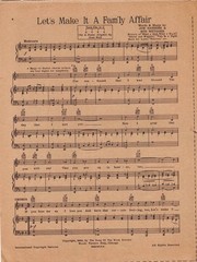 LET&rsquo;S MAKE IT A FAM&rsquo;LY AFFAIR – Joe Sanders & Ros Metzger, 1931 Chicago Daily
