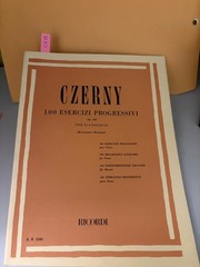 Czerny 100 Esercizi Progressivi Op. 139 Ricordi Piano Method Book Italy