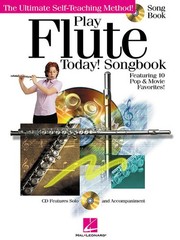 Play Flute Today! Songbook Sheet Music 10 Pop Songs Hal Leonard Book CD Pack