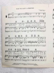 YOUVE GOT A FRIEND Sheet Music Vintage 1971 Guitar Piano James Taylor Pop Folk