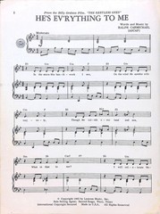 He&rsquo;s Everything To Me Sheet Music The Restless Ones Billy Graham Film 1965