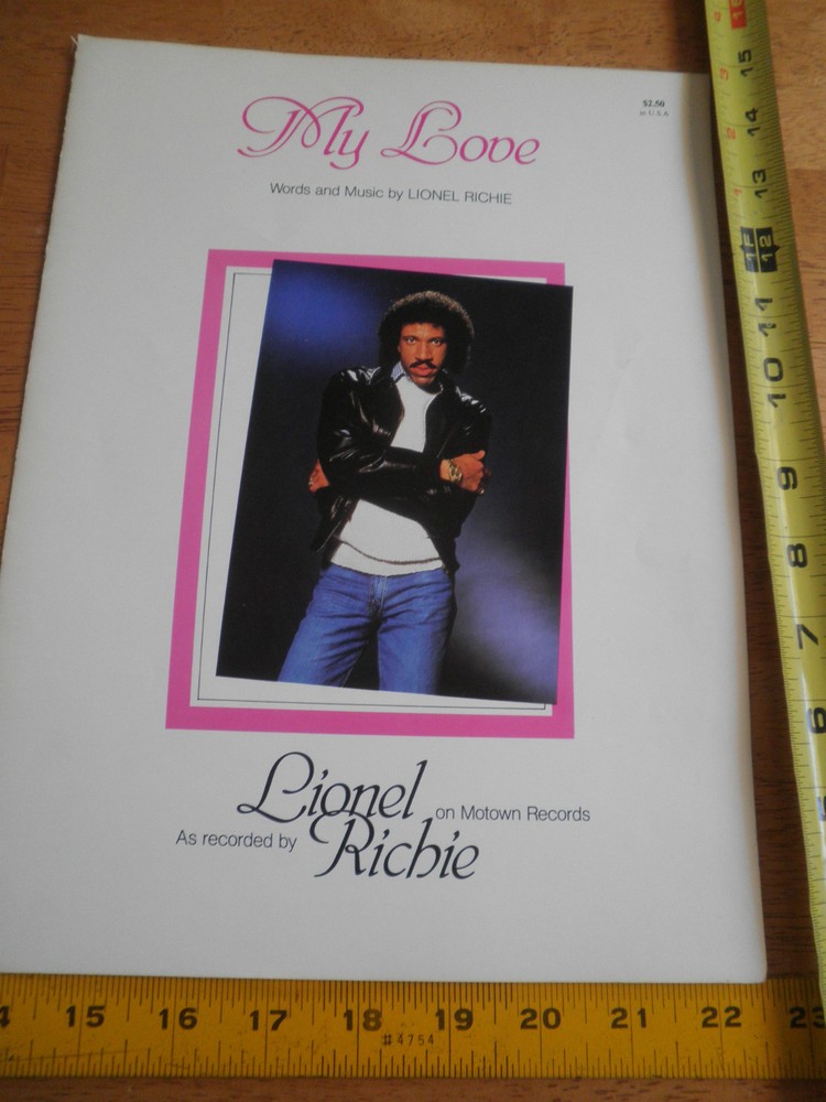Lionel Richie My Love photo Sheet Music 1982