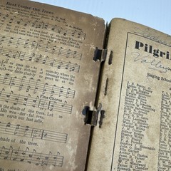 1941 Pilgrim Songs Lot of 2 Stamps-Baxter Music Printing Co. Vintage Songbooks