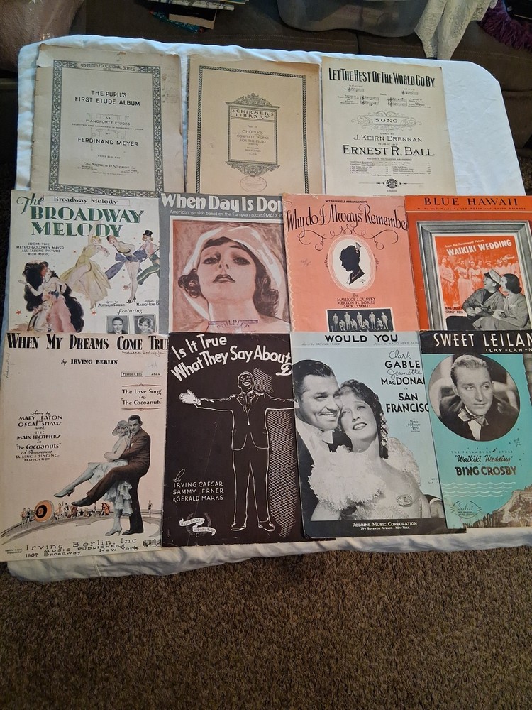Lot of Piano Sheet Music and Books 1901 through 1920&rsquo;s
