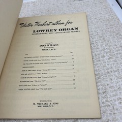 Vintage Victor Herbert Album for Lowrey Organ M Witmark & Sons 1958