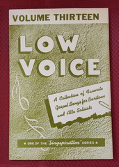 1967 Singspiration LOW VOICE #13 Thirteen Gospel Music Baritone & Alto Solos