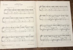 1943 Drowsy Land Piano Solo Sheet Music By Ella Ketterer