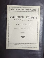 Orchestral Excerpts For String Bass Vol II Zimmermann Symphonic Repertoire