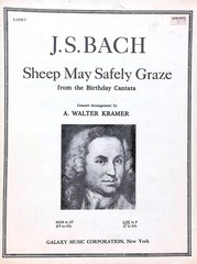 Sheep May Safely Graze Sheet Music Birthday Cantata Low Voice Bach German Lyrics