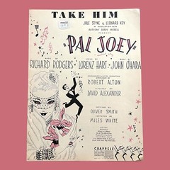 Pal Joey Take Him VTG Sheet Music 1952 Richard Rodgers Lorenz Hart Piano
