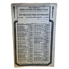 1904 Harry Rowe Shelley Ten Thousand Times Ten Thousand Sheet Music Mixed Voices