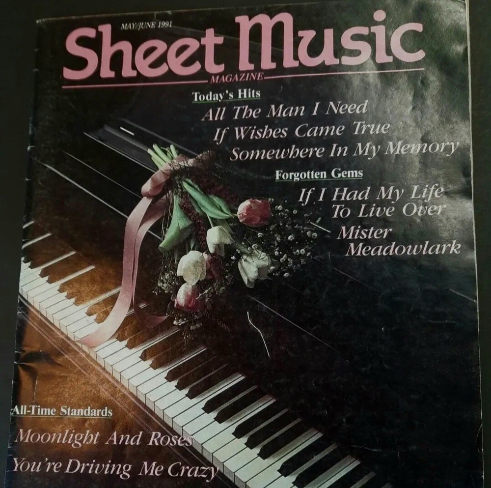 Sheet Music Magazine May / June 1991 All Time Standards Piano Study Edition G