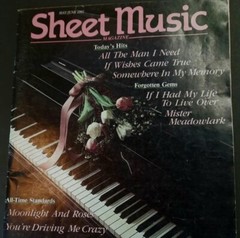 Sheet Music Magazine May / June 1991 All Time Standards Piano Study Edition G