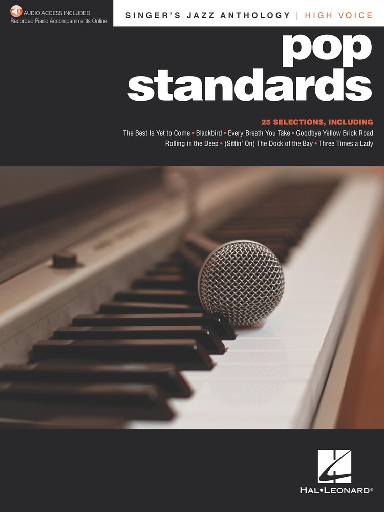 Pop Standards Singer&rsquo;s Jazz Anthology High Voice & Piano Sheet Music Book Audio