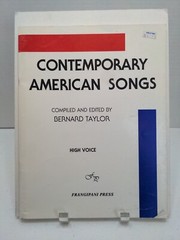 Contemporary American Songs Sheet Music Song Book Bernard Taylor High Voice M38