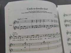 Cock-a-doodle-doo! – 1988 sheet music – 2 pt Treble Vocal & Piano- Betty Bertaux