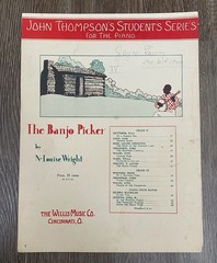 The Banjo Picker 1936 Piano Sheet Music N. Louise Wright