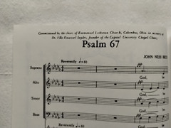 Psalm 67 – G. Schemers Choral Church Music for Mixed Voices 1973 VTG Sheet Music