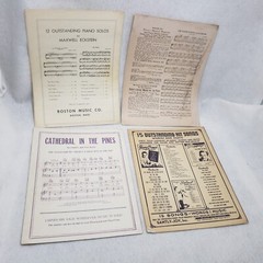 Vintage Sheet Music Lot 1930s 1940s Big Band Classical Folk Songs Piano Student