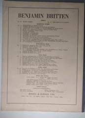 Britten: Peter Grimes vocal score (Boosey and Hawkes 15730) ex-library VG