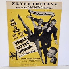Vintage 1931 Nevertheless Sheet Music from Three Little Words Fred Astaire Cover