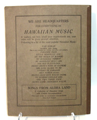 Songs From Aloha Land Collection Hawaiian Songs Ukulele Accompaniment NB Bailey