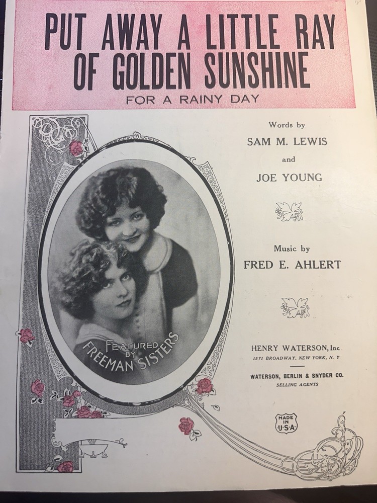 P 3-pack of Vintage 9×12 Sheet Music