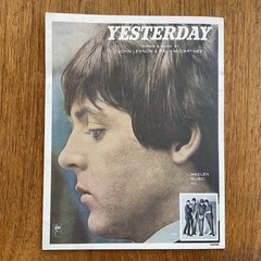 Yesterday sheet music~Paul McCartney~John Lennon~1965~Maclen Music~4 page~8.5×11