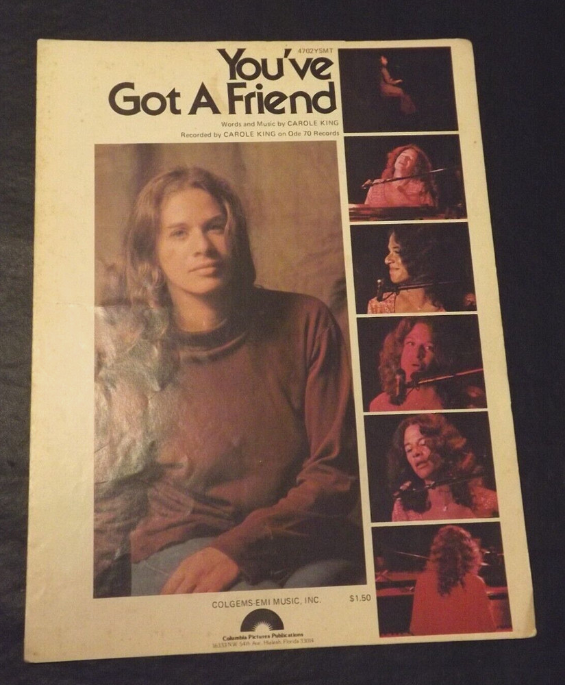 YOU&rsquo;VE GOT A FRIEND SHEET MUSIC – 1971 CAROLE KING – COLGEMS-EMI MUSIC, INC