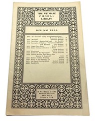 The Witmark Choral Library Sheet Music Lot Song Four Part TTBB 1930s