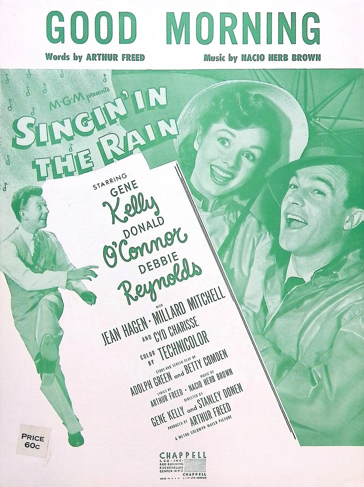 Good Morning Sheet Music Singin In The Rain Gene Kelly Debbie Reynolds 1952 Film