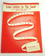 Love Letters In The Sand Sheet Music 1931 Bourne Co. Red Cover Standard Edition