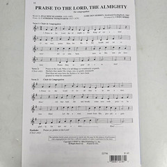 Praise To The Lord Almighty SATB Choir Lyrics Piano Church Sheet Music Christian