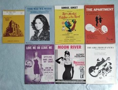 Vintage Sheet Music 36 pc Mixed Lot 1950s 1960s 1970s Movie Themes Popular Songs