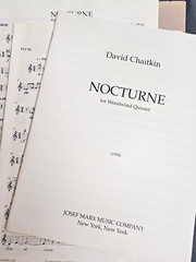 David Chaitkin Nocturne for Woodwind Quartet – Full Score and Parts