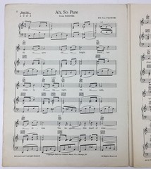 Ah So Pure Piano Guitar Uke Sheet Music Opera Martha Friedrich Von Flotow 1938