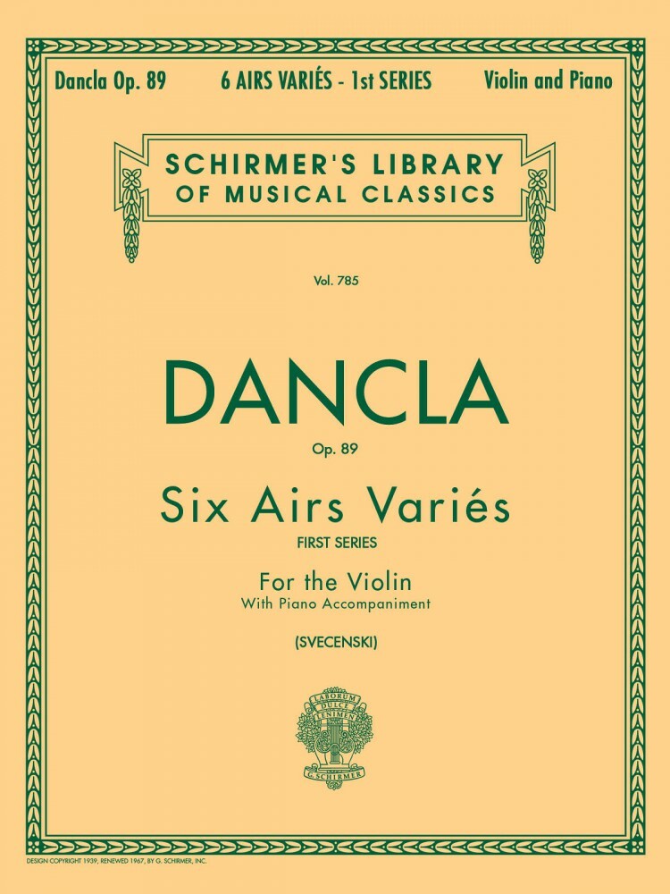 Dancla – 6 Airs Varies Op 89 Violin and Piano Sheet Music Book NEW 050256340