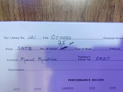 Others SATB Choral Octavo Frank Garlock Meigs Lot 25 Copies CM017