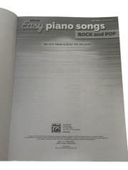 Alfred Easy Piano Songs: Rock and Pop Easy Hits Piano Songbook Sheet Music