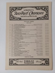 1933 Grandfather&rsquo;s Clock Piano & Female Voices Sheet Music by G. Trinkaus VTG