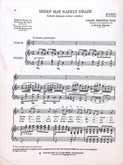 Sheep May Safely Graze Sheet Music Birthday Cantata Low Voice Bach German Lyrics
