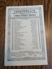 Chappell&rsquo;s Vocal Library Of Part Songs Arranged For Three Female Voices