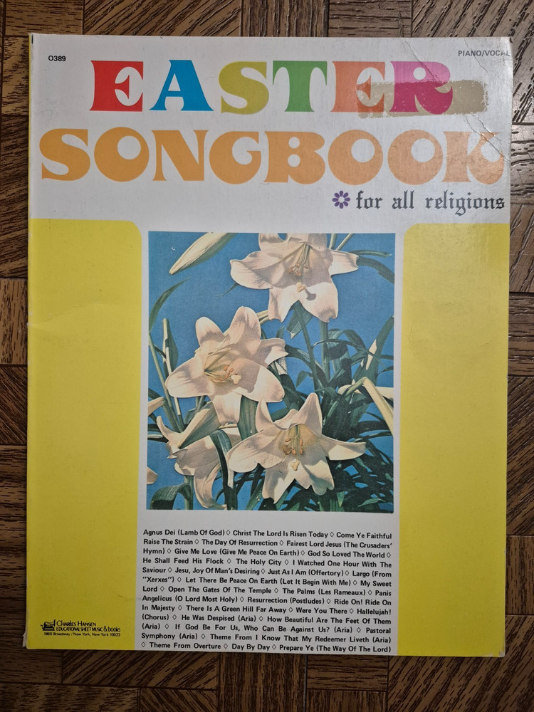 EASTER SONGBOOK FOR ALL RELIGIONS Vocal and Piano selections Charles Hansen Educ