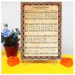 It Is Well With My Soul Vintage Sheet Music wall art, Aged Antique Hymn