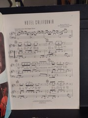 EAGLES Songbook HOTEL CALIFORNIA Piano Guitar Vocal Color Photos 1977 Very Good