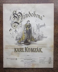 Vindobona Vienna Wien Victorian Antique Illustrated Sheet Komzak Roman Austria